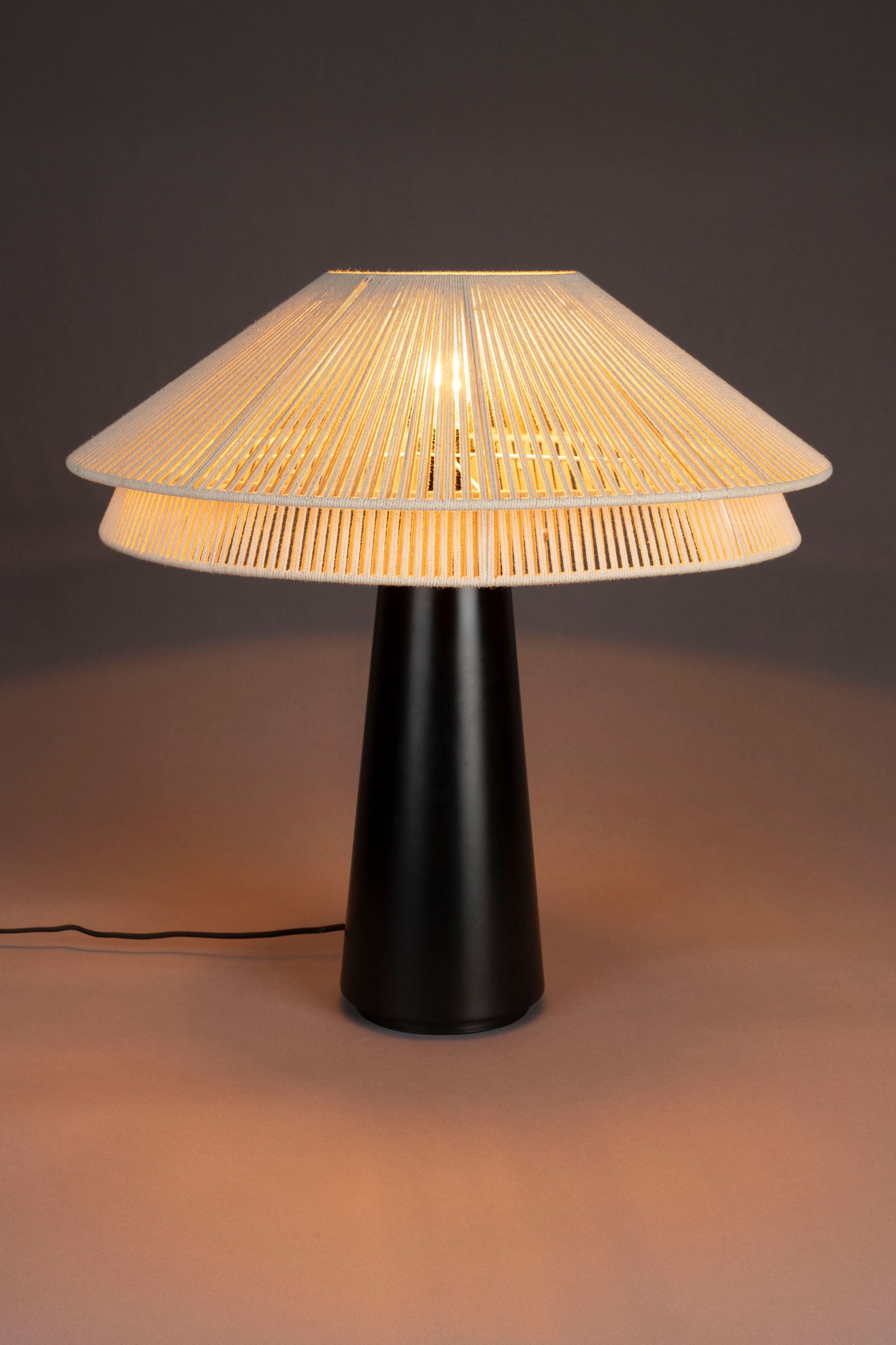 Dutchbone Elon Natural Rope & Black Table Lamp